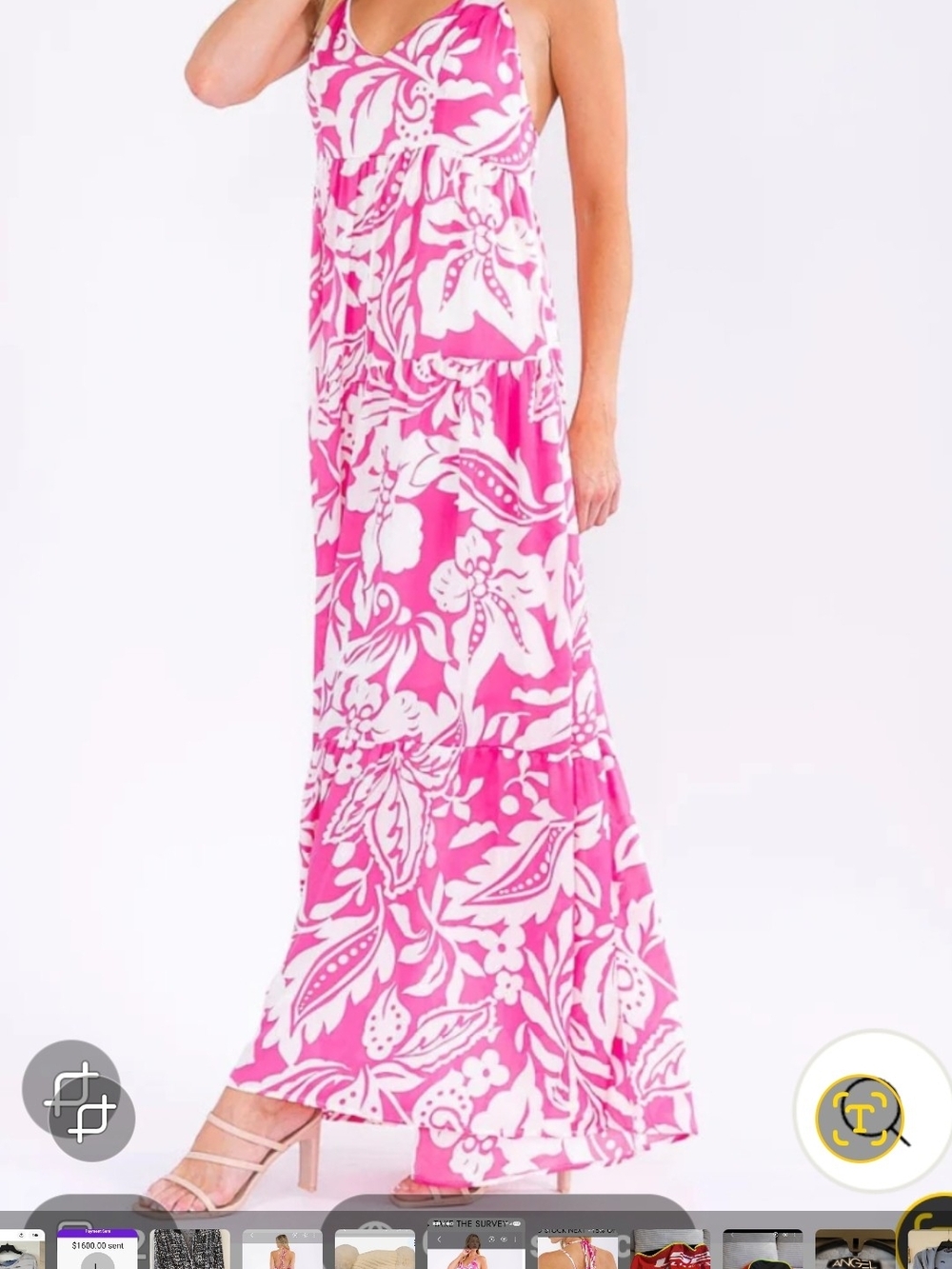 Pink and White Floral Sundress